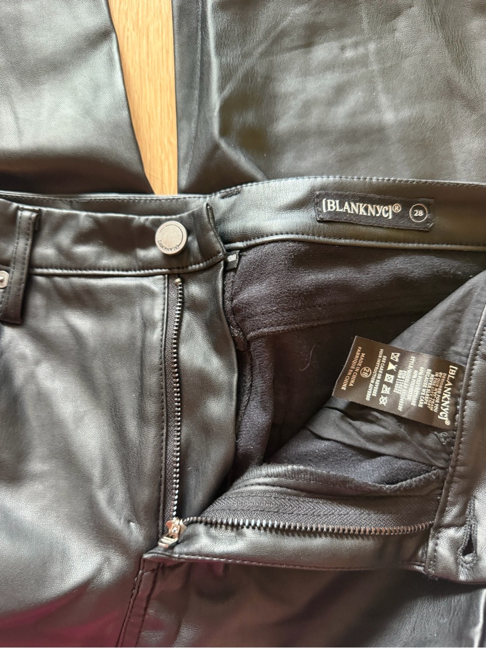 Blank NYC Black Faux Leather Pants
